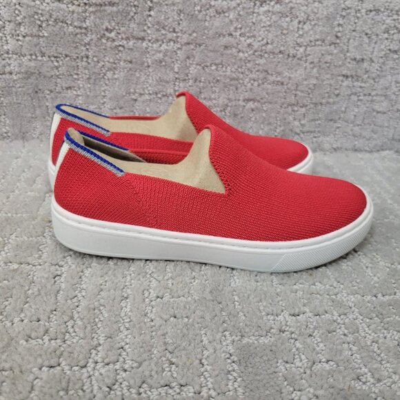 Rothy’s The Kids Sneaker Unisex US 1 Red Lollipop Round Toe Slip On Shoes - Picture 3 of 10